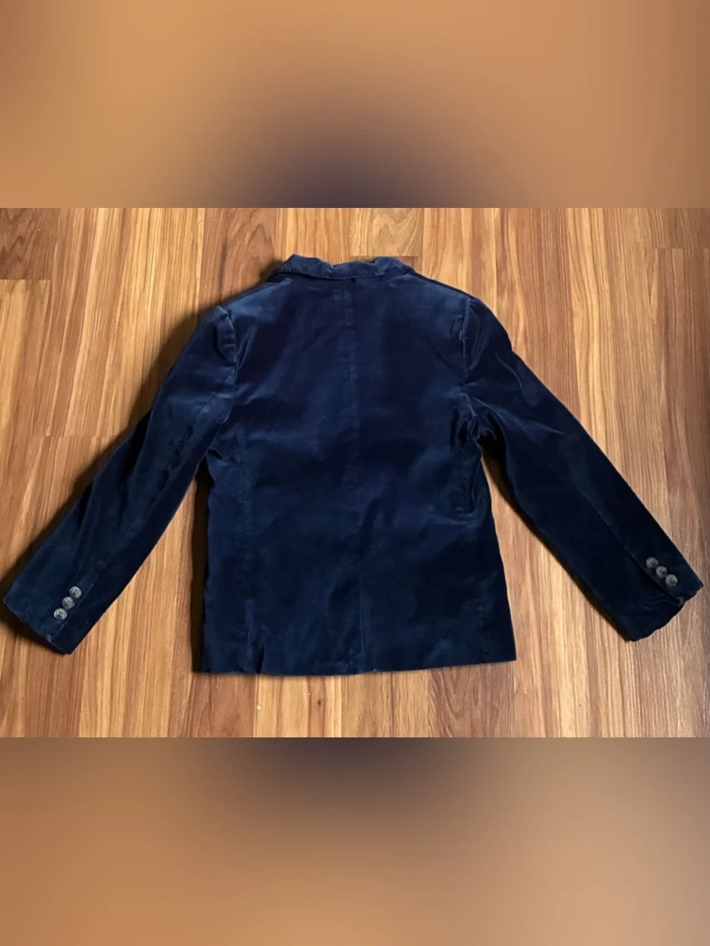 Janie and Jack Boys Velvet Blazer Jacket Dark Marine Navy Blue Luxury Size 7